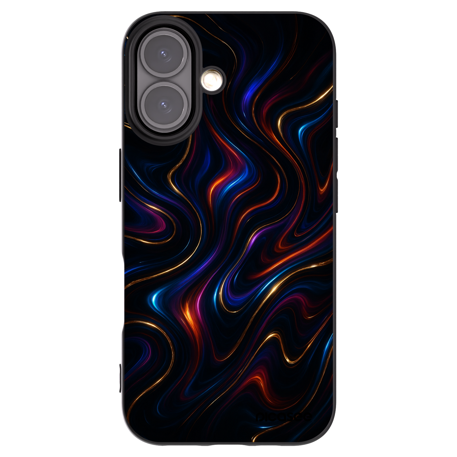 Picasee silikonowe czarne etui na Apple iPhone 16 - Noir