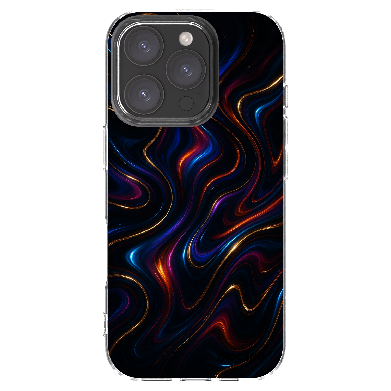Picasee silikonowe przeźroczyste etui na Apple iPhone 16 Pro - Noir
