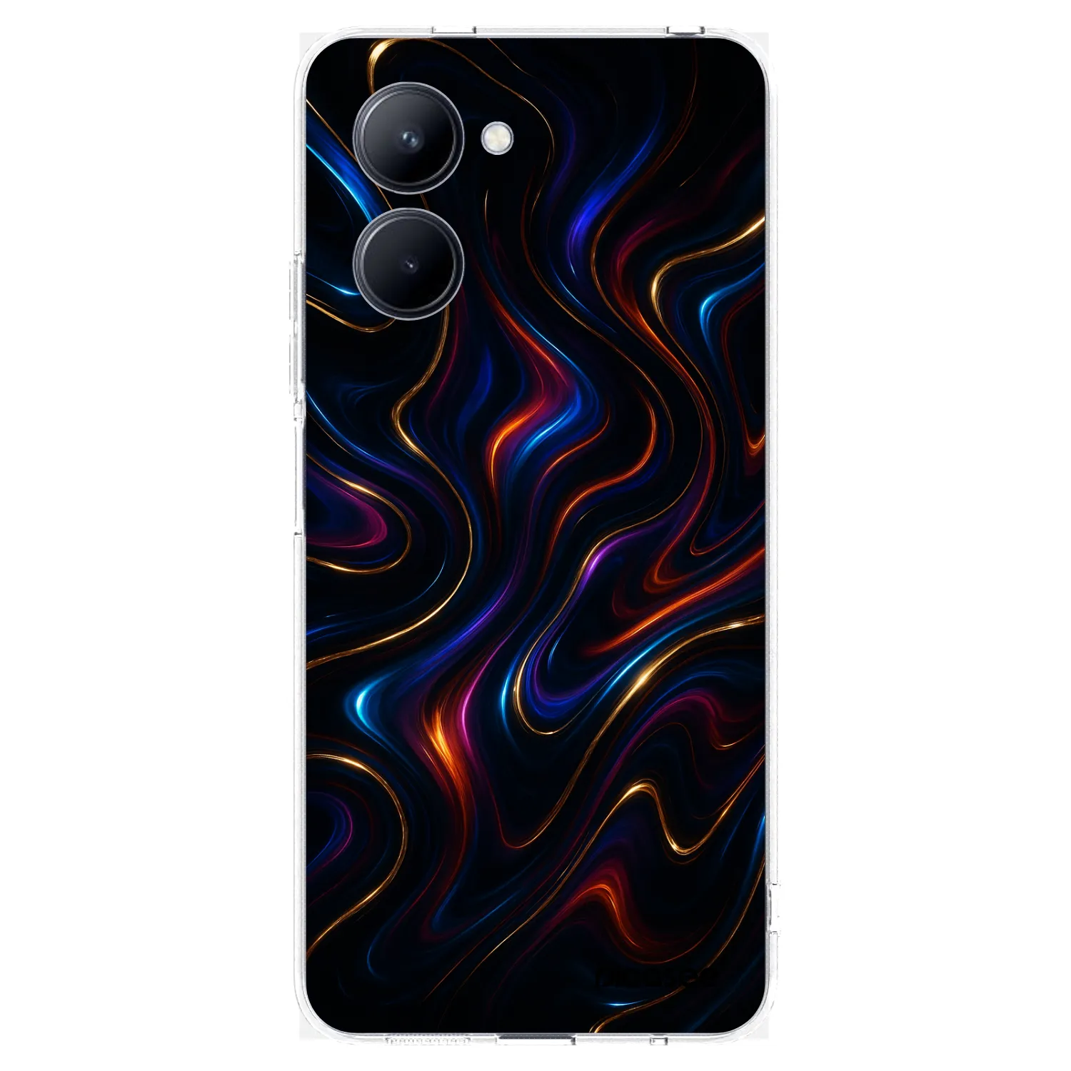 Picasee silikonowe przeźroczyste etui na Realme C33 (2023) - Noir