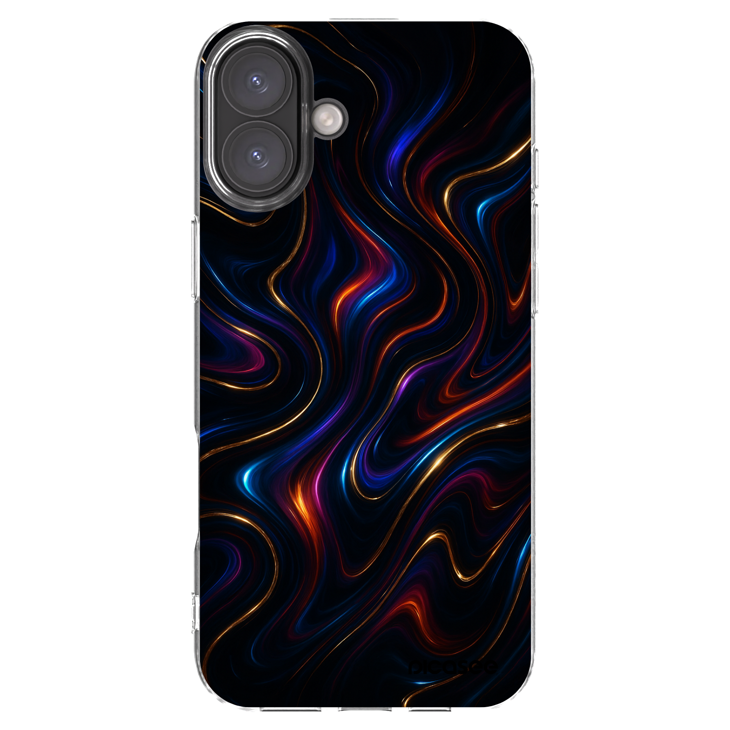 Picasee silikonowe przeźroczyste etui na Apple iPhone 16 Plus - Noir