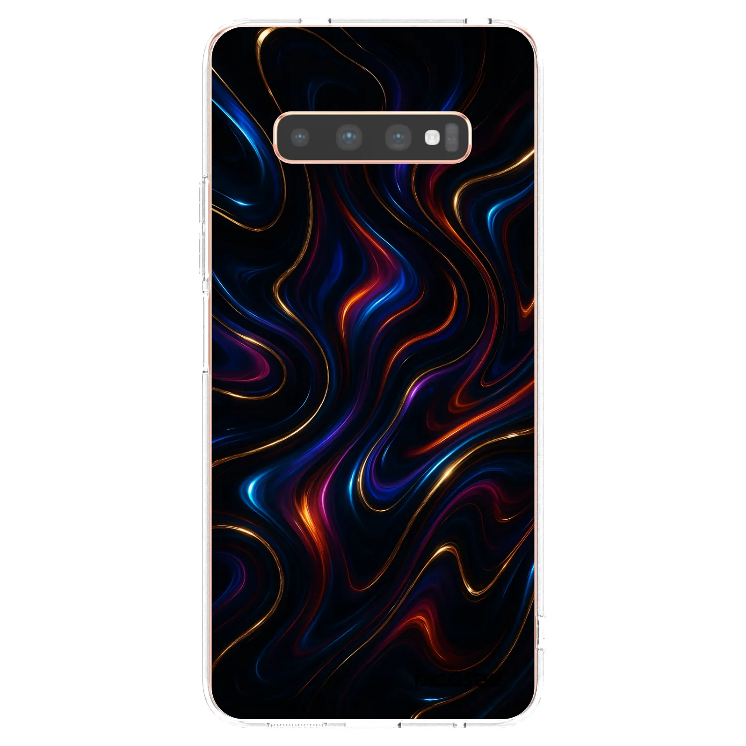 Picasee silikonowe przeźroczyste etui na Samsung Galaxy S10 Plus G975 - Noir