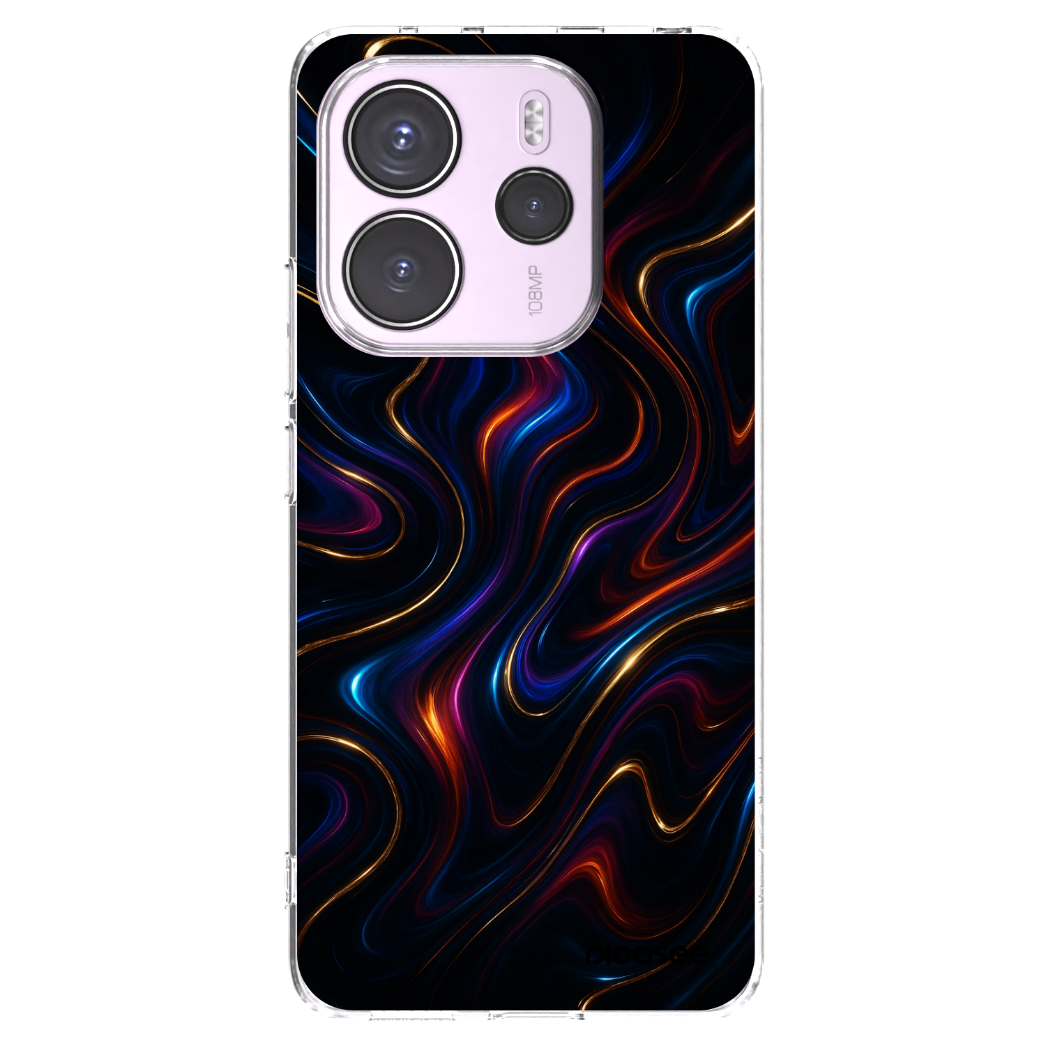 Picasee silikonowe przeźroczyste etui na Xiaomi Redmi Note 14 4G - Noir