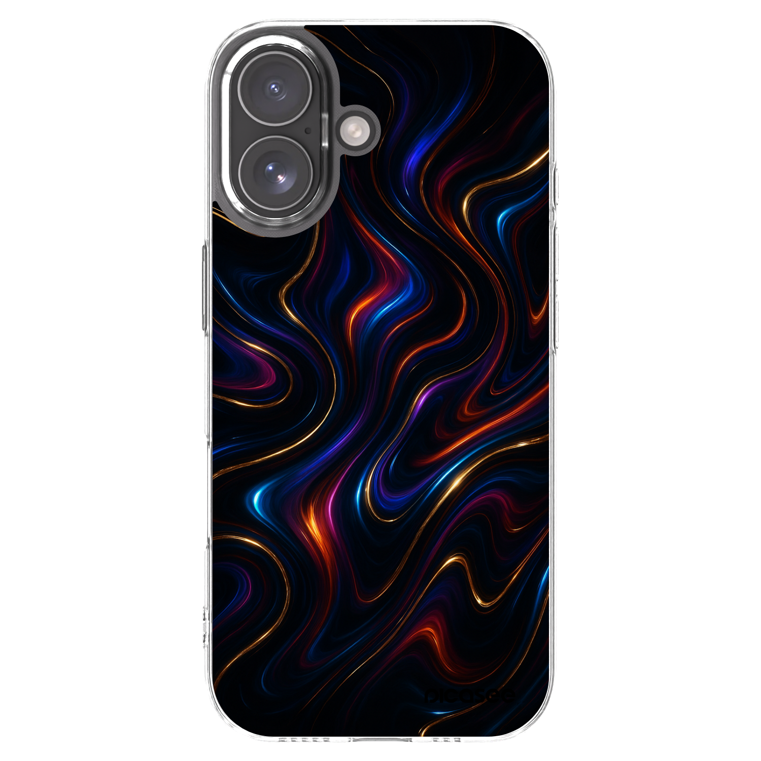 Picasee silikonowe przeźroczyste etui na Apple iPhone 17 - Noir