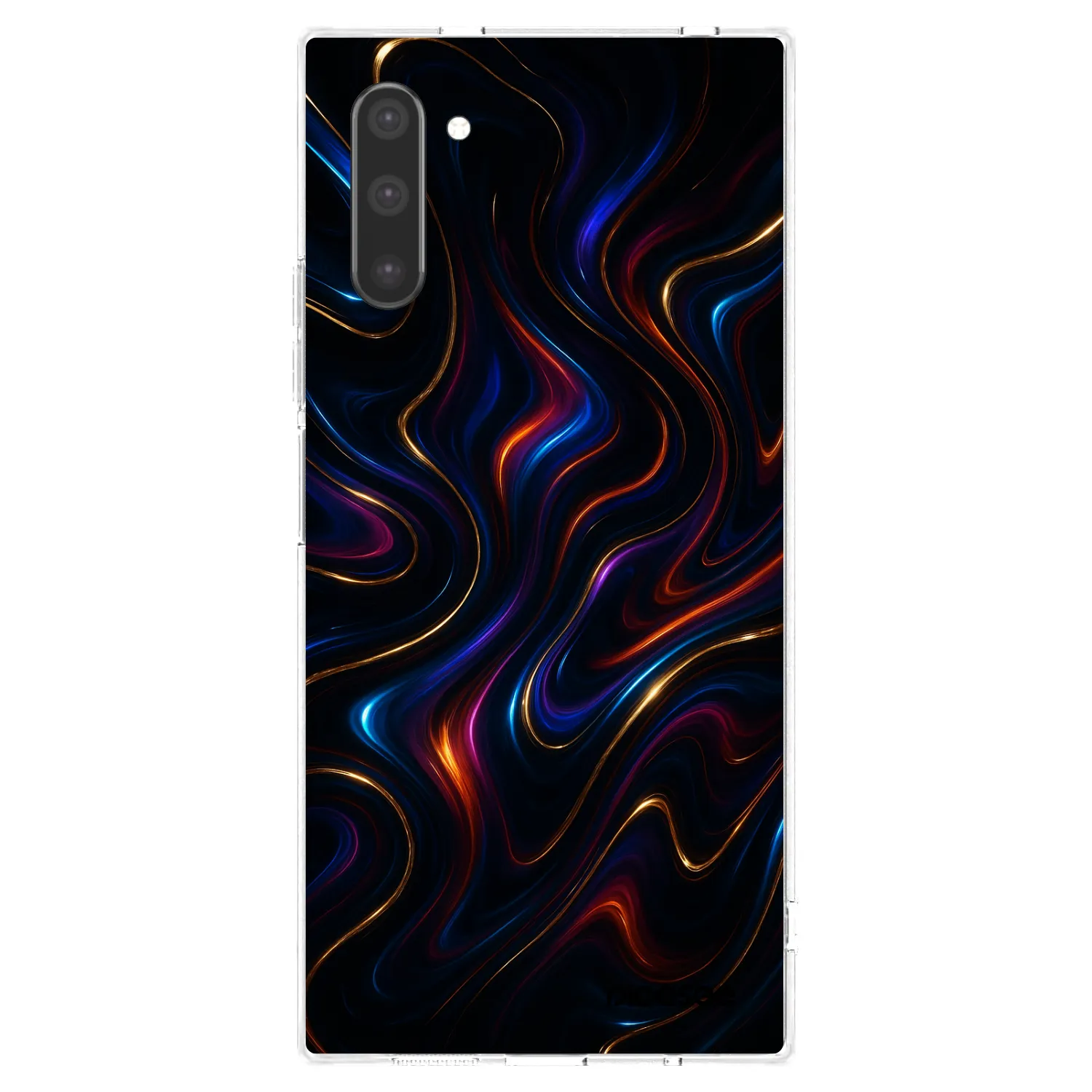 Picasee silikonowe przeźroczyste etui na Samsung Galaxy Note 10 N970F - Noir