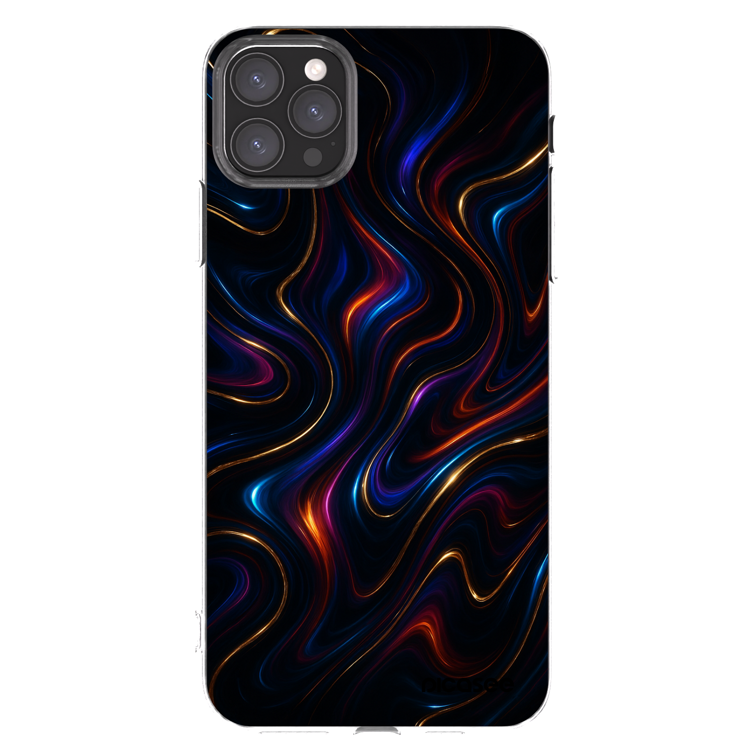 Picasee silikonowe przeźroczyste etui na Apple iPhone 11 Pro Max - Noir