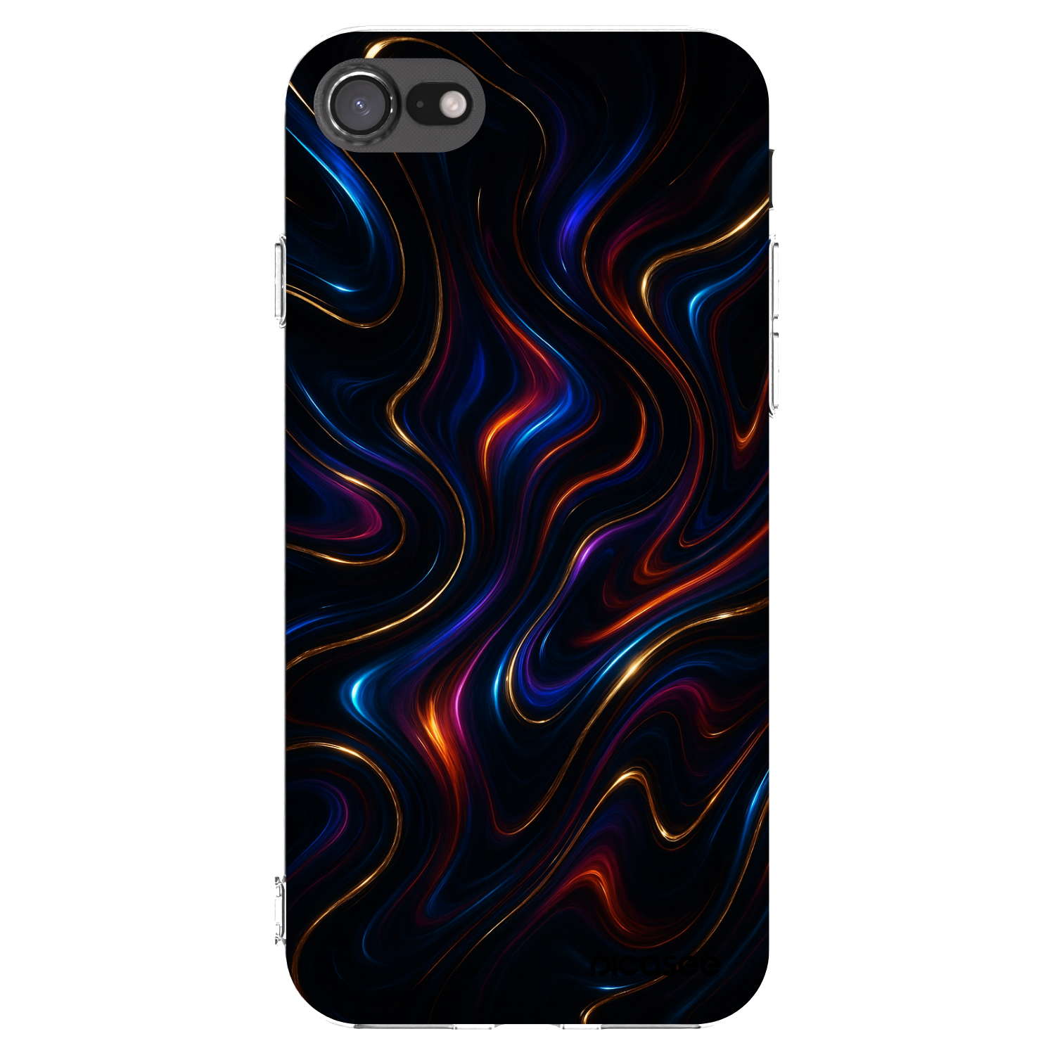 Picasee silikonowe przeźroczyste etui na Apple iPhone 8 - Noir