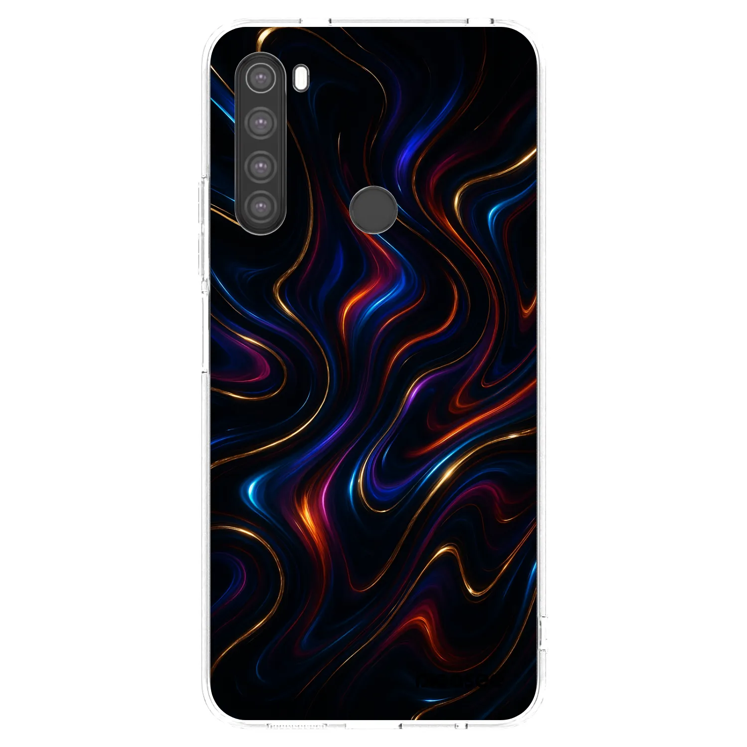 Picasee silikonowe przeźroczyste etui na Xiaomi Redmi Note 8 - Noir