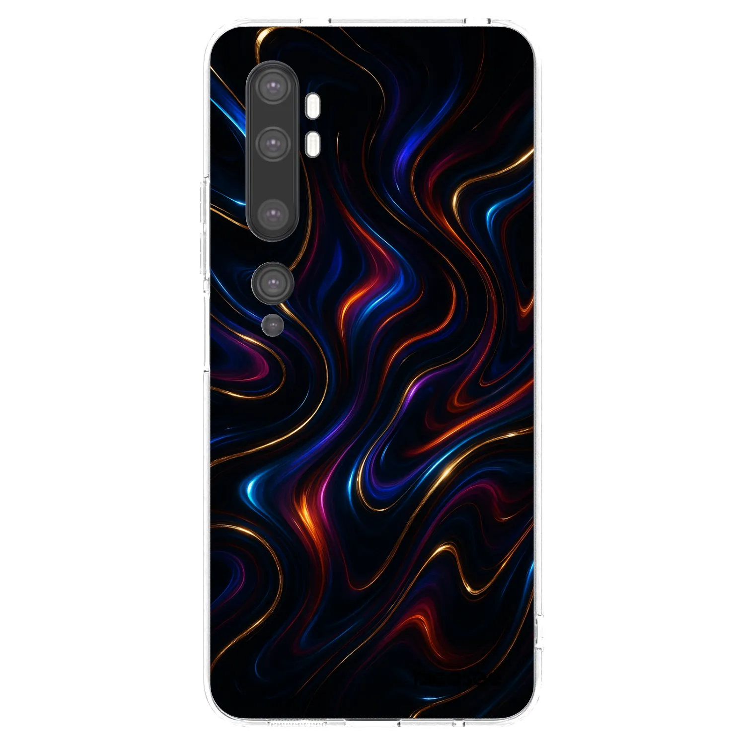 Picasee silikonowe przeźroczyste etui na Xiaomi Mi Note 10 (Pro) - Noir
