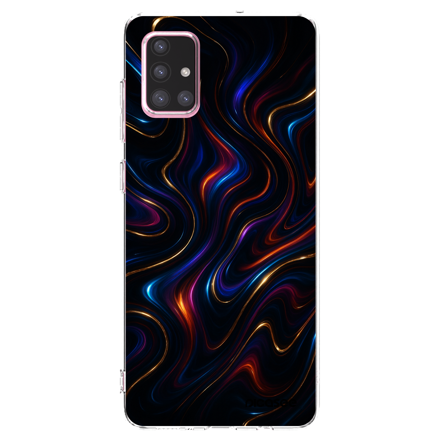 Picasee silikonowe przeźroczyste etui na Samsung Galaxy A71 A715F - Noir