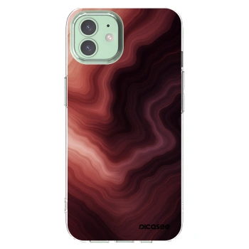 Picasee silikonowe przeźroczyste etui na Apple iPhone 12 - Rouge