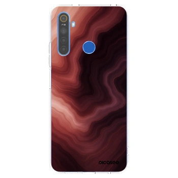 Picasee silikonowe przeźroczyste etui na Realme 5 - Rouge