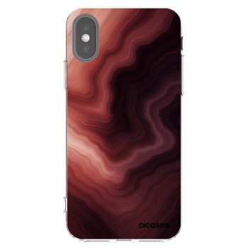 Picasee silikonowe przeźroczyste etui na Apple iPhone X/XS - Rouge