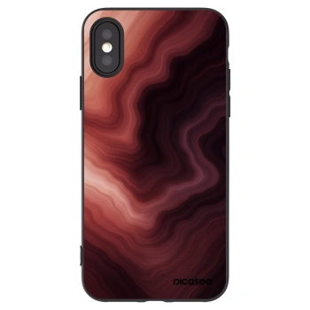 Picasee silikonowe czarne etui na Apple iPhone X/XS - Rouge