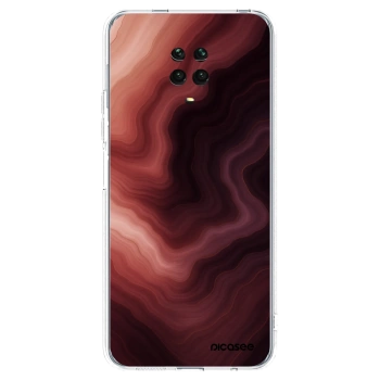 Picasee silikonowe przeźroczyste etui na Xiaomi Redmi Note 9 Pro - Rouge