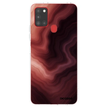 Picasee silikonowe przeźroczyste etui na Samsung Galaxy A21s - Rouge