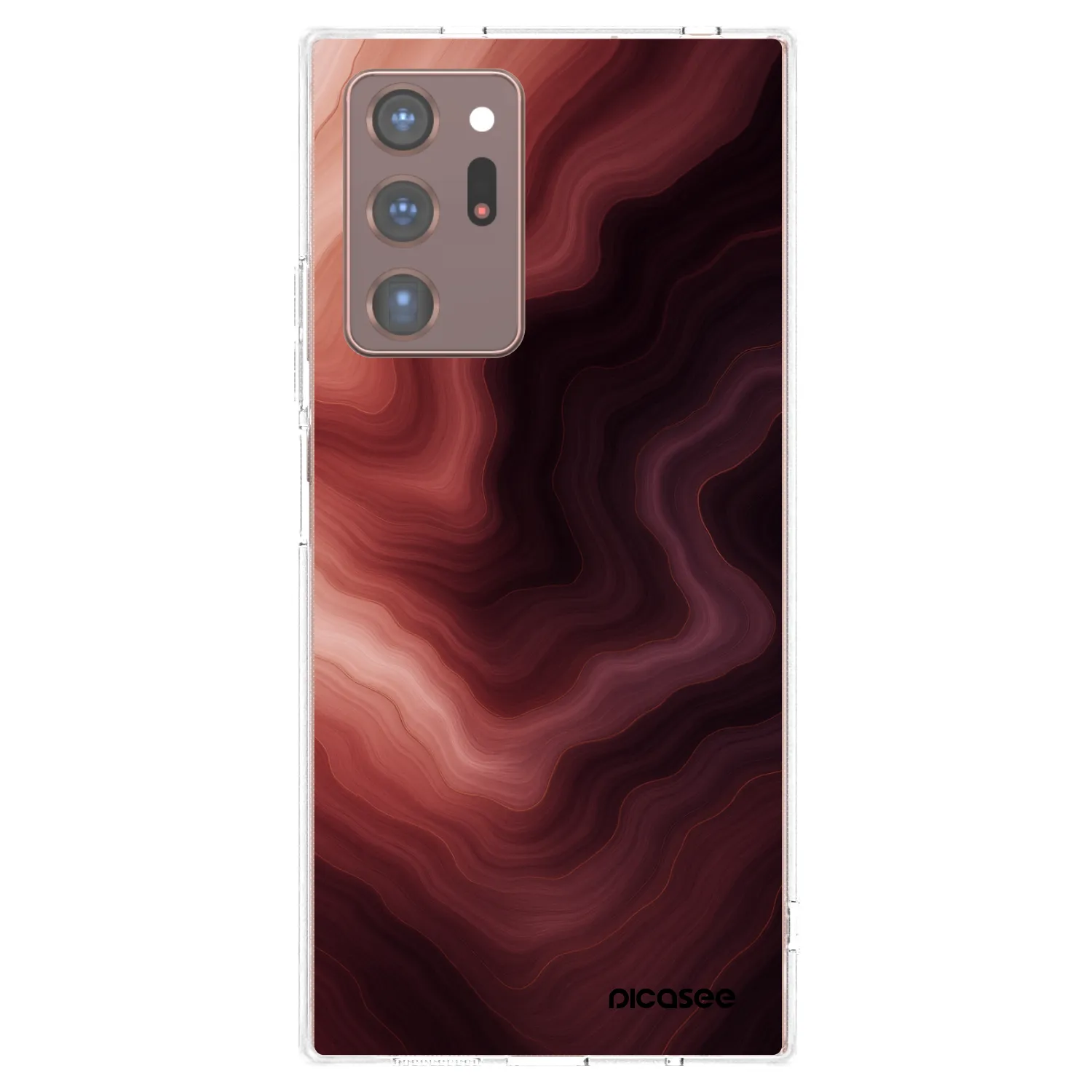 Picasee silikonowe przeźroczyste etui na Samsung Galaxy Note 20 Ultra - Rouge