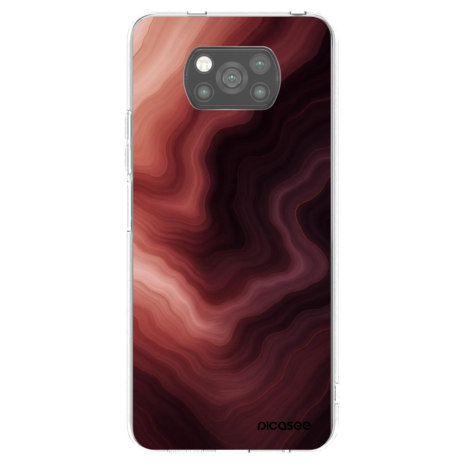 Picasee silikonowe czarne etui na Xiaomi Poco X3 - Rouge
