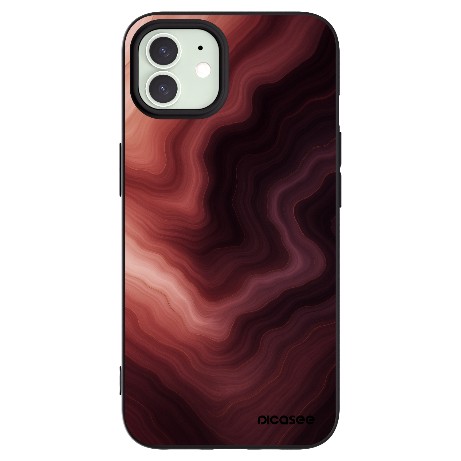Picasee silikonowe czarne etui na Apple iPhone 12 Pro - Rouge