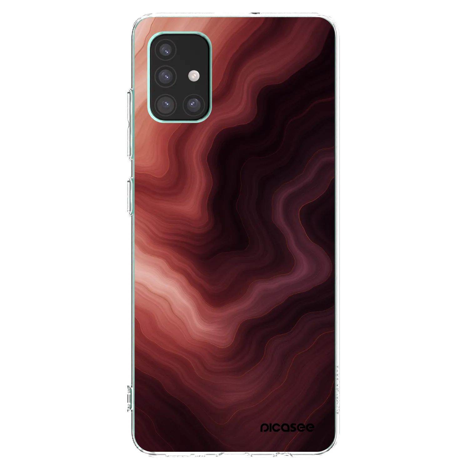 Picasee silikonowe przeźroczyste etui na Samsung Galaxy M51 M515F - Rouge