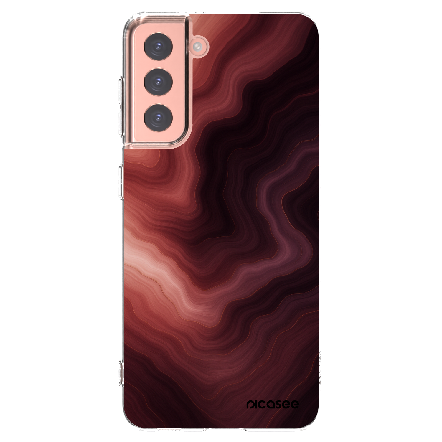 Picasee silikonowe przeźroczyste etui na Samsung Galaxy S21 5G G991B - Rouge