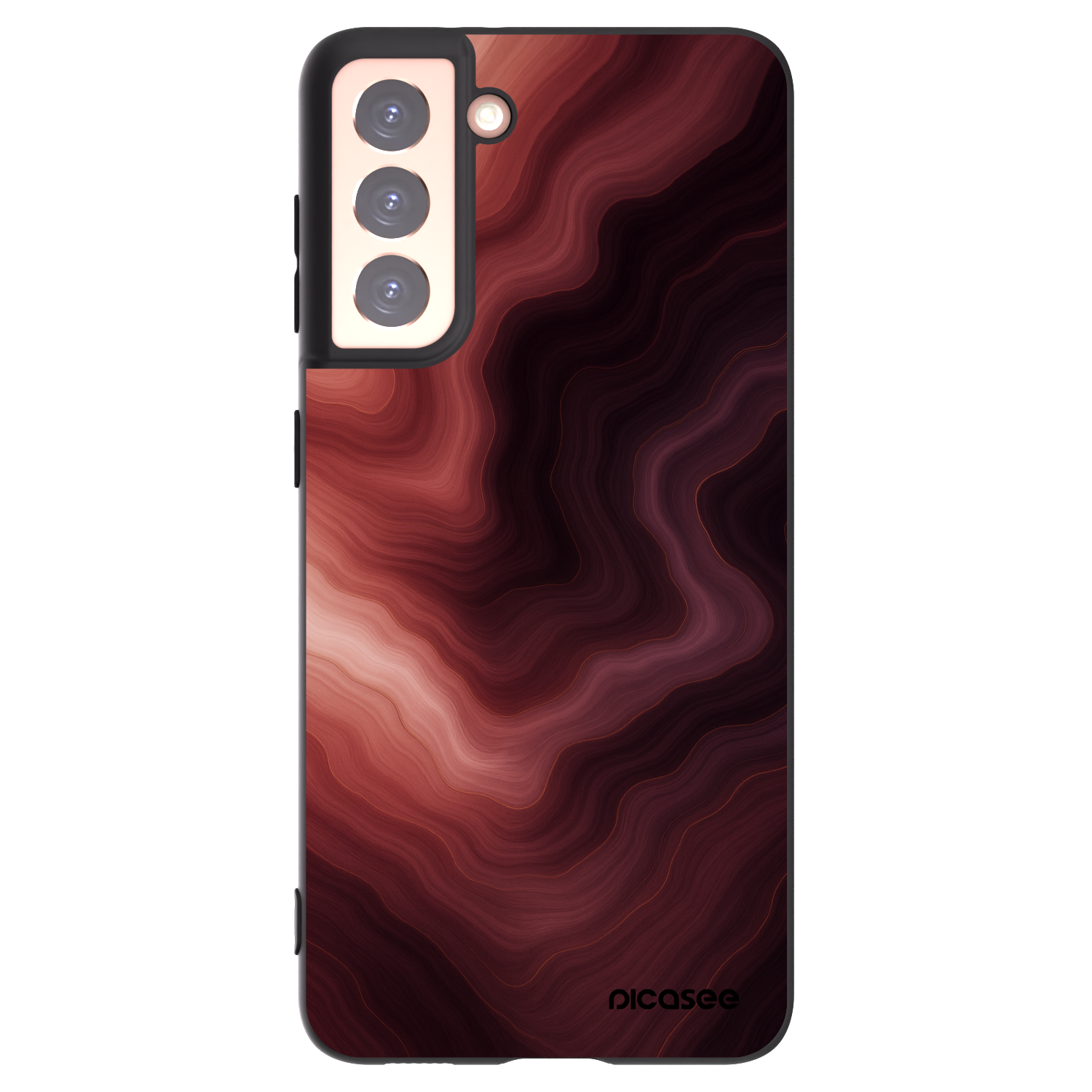 Picasee silikonowe czarne etui na Samsung Galaxy S21 5G G991B - Rouge