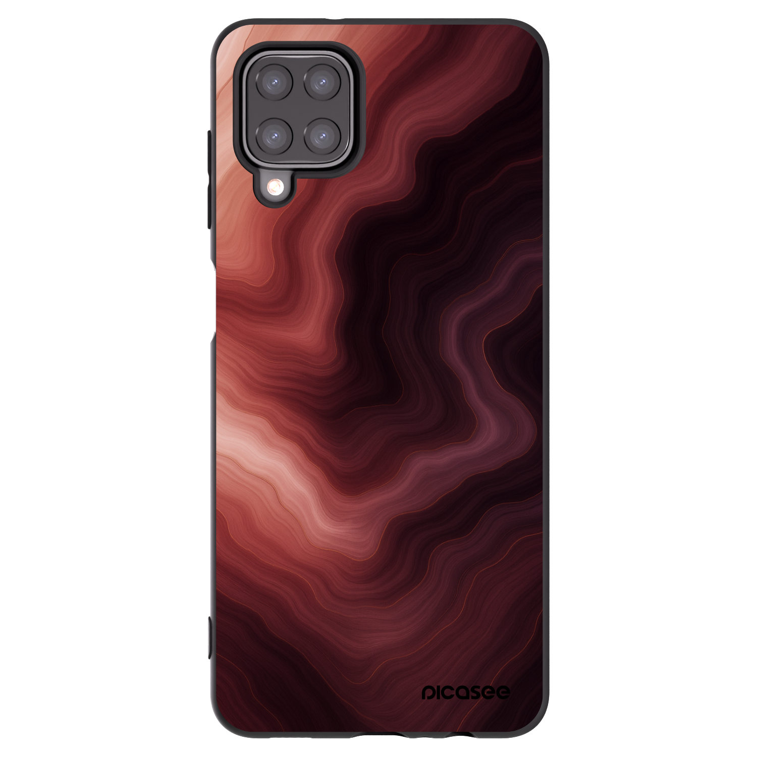 Picasee silikonowe czarne etui na Samsung Galaxy A12 A125F - Rouge