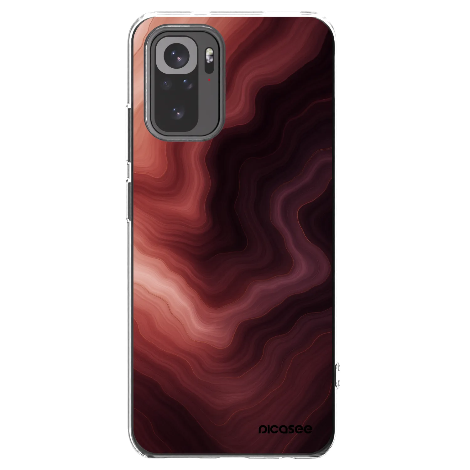 Picasee silikonowe przeźroczyste etui na Xiaomi Redmi Note 10 - Rouge