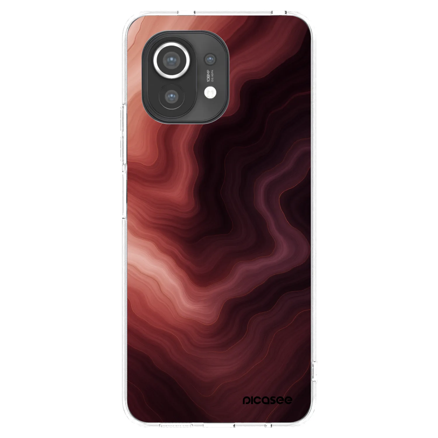 Picasee silikonowe przeźroczyste etui na Xiaomi Mi 11 - Rouge