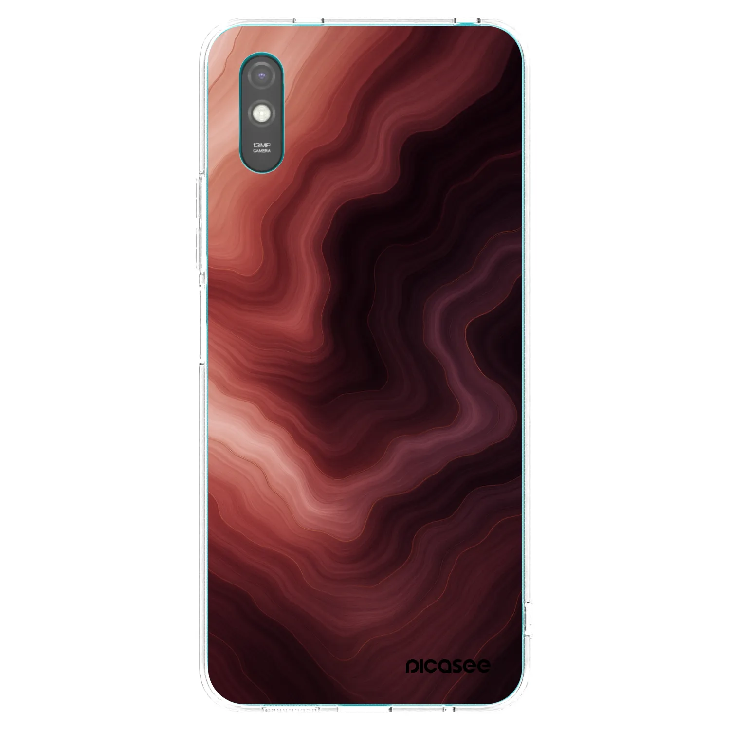 Picasee silikonowe przeźroczyste etui na Xiaomi Redmi 9AT - Rouge