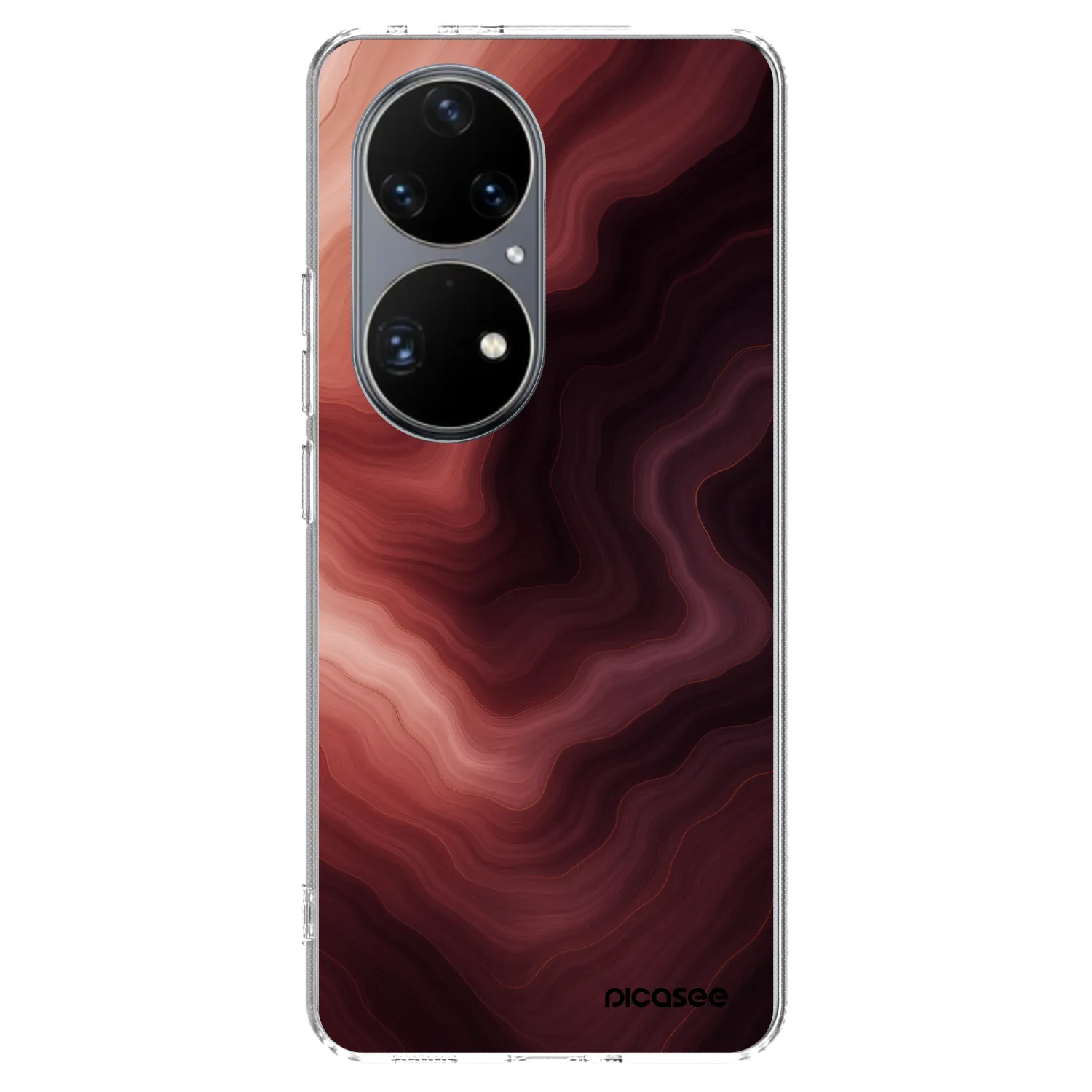 Picasee silikonowe przeźroczyste etui na Huawei P50 - Rouge