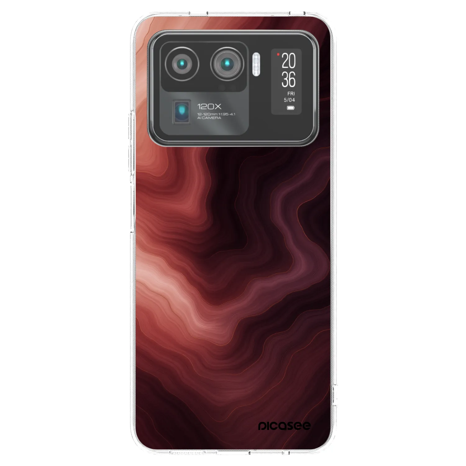 Picasee silikonowe przeźroczyste etui na Xiaomi Mi 11 Ultra - Rouge