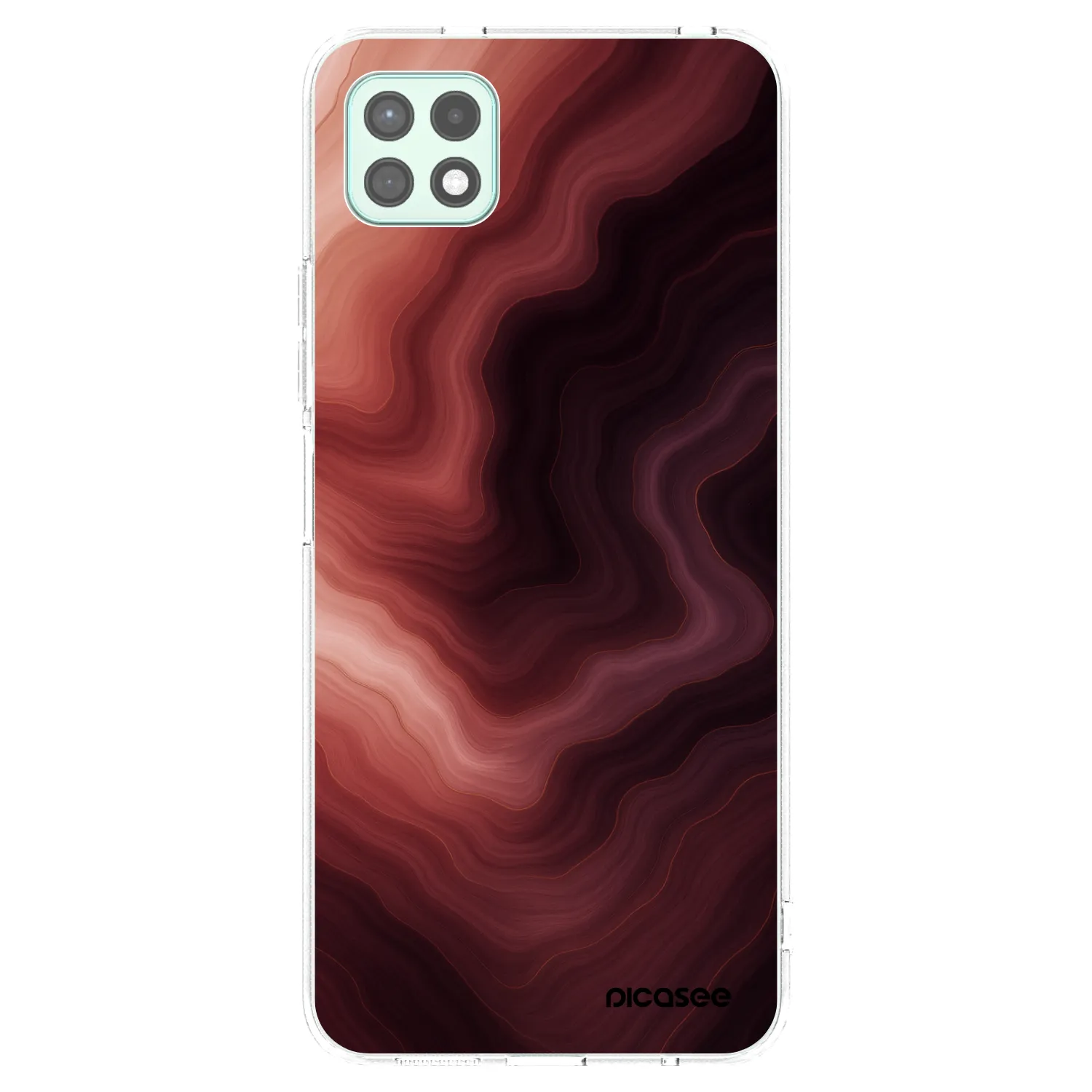 Picasee silikonowe przeźroczyste etui na Samsung Galaxy A22 A226B 5G - Rouge