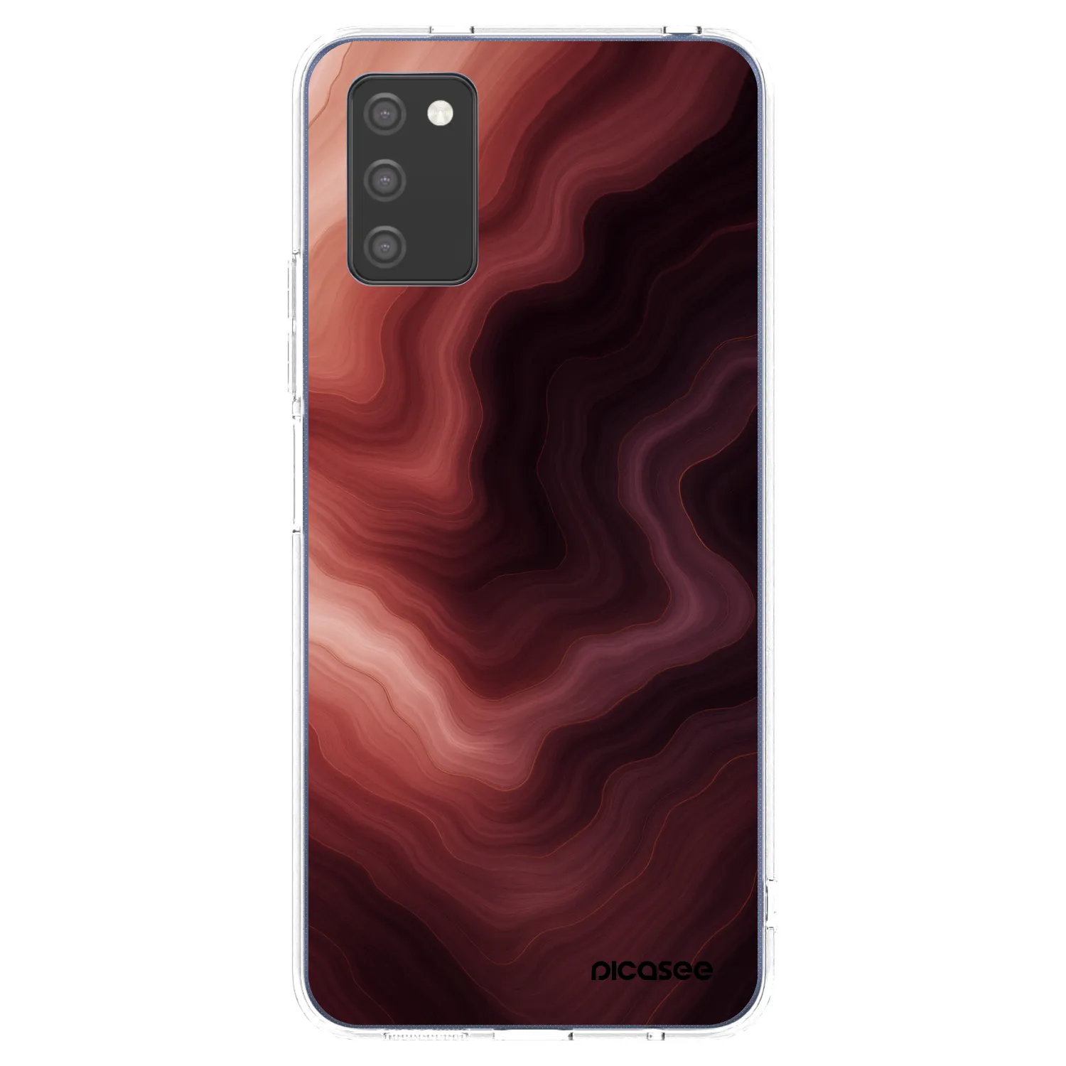 Picasee silikonowe przeźroczyste etui na Samsung Galaxy A02s A025G - Rouge