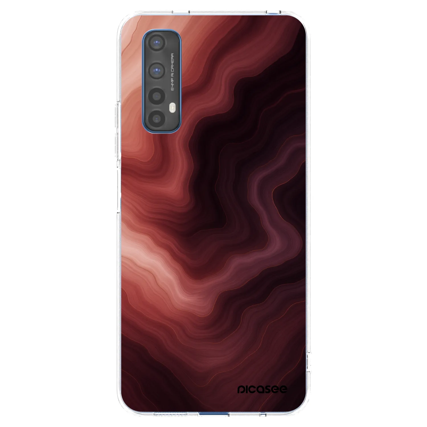 Picasee silikonowe przeźroczyste etui na Realme 7 - Rouge