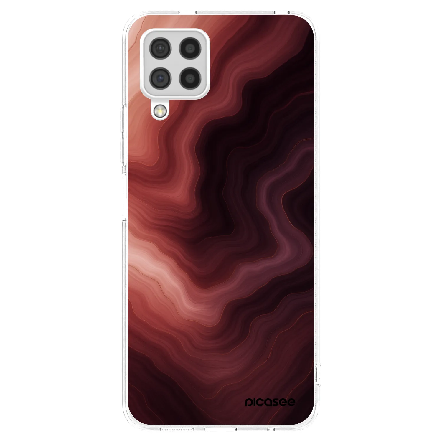 Picasee silikonowe przeźroczyste etui na Samsung Galaxy A22 A225F 4G - Rouge