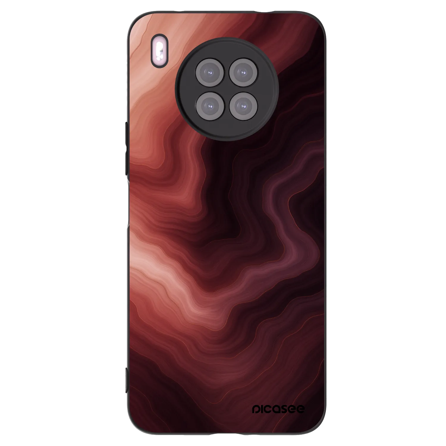Picasee silikonowe czarne etui na Huawei Nova 8i - Rouge