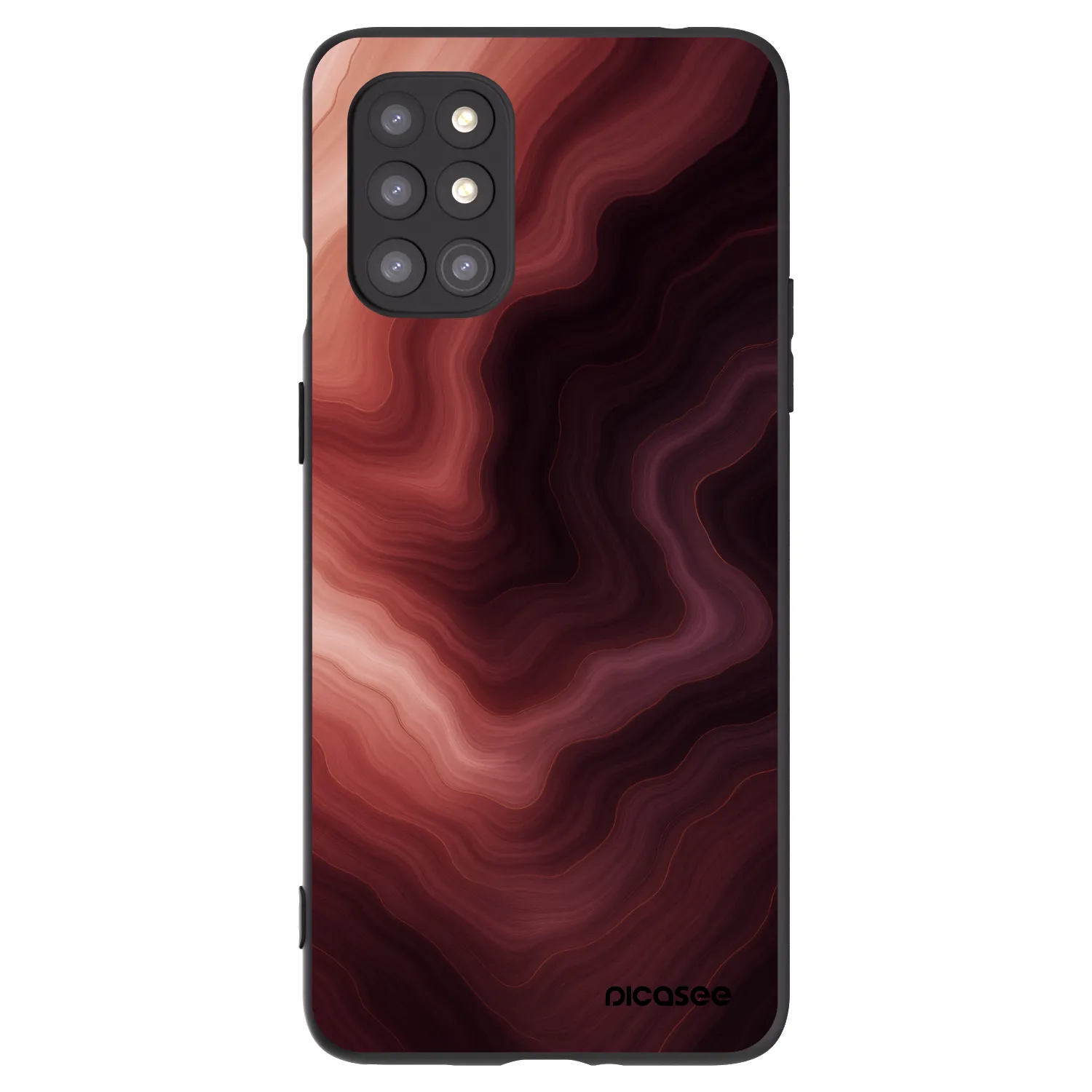Picasee silikonowe czarne etui na OnePlus 8T - Rouge