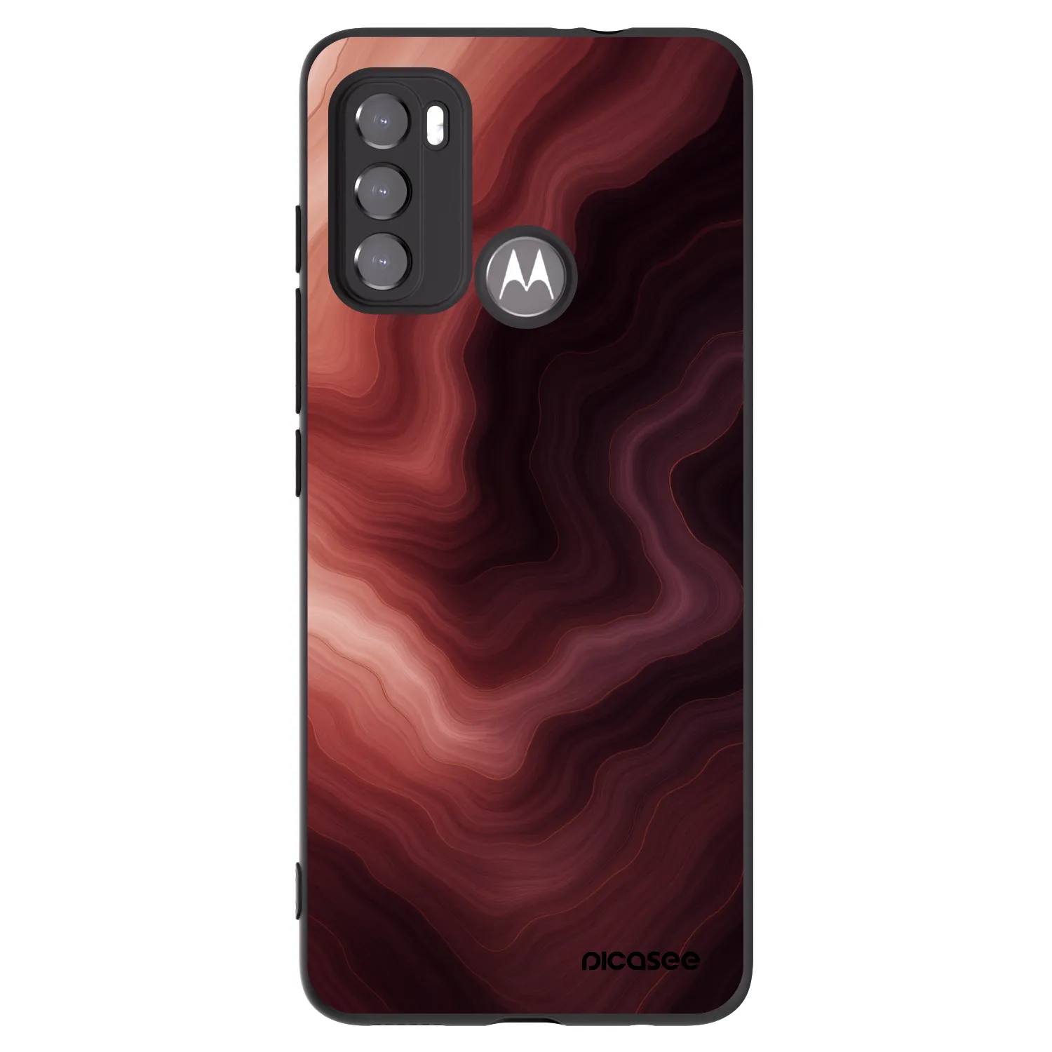 Picasee silikonowe czarne etui na Motorola Moto G60 - Rouge