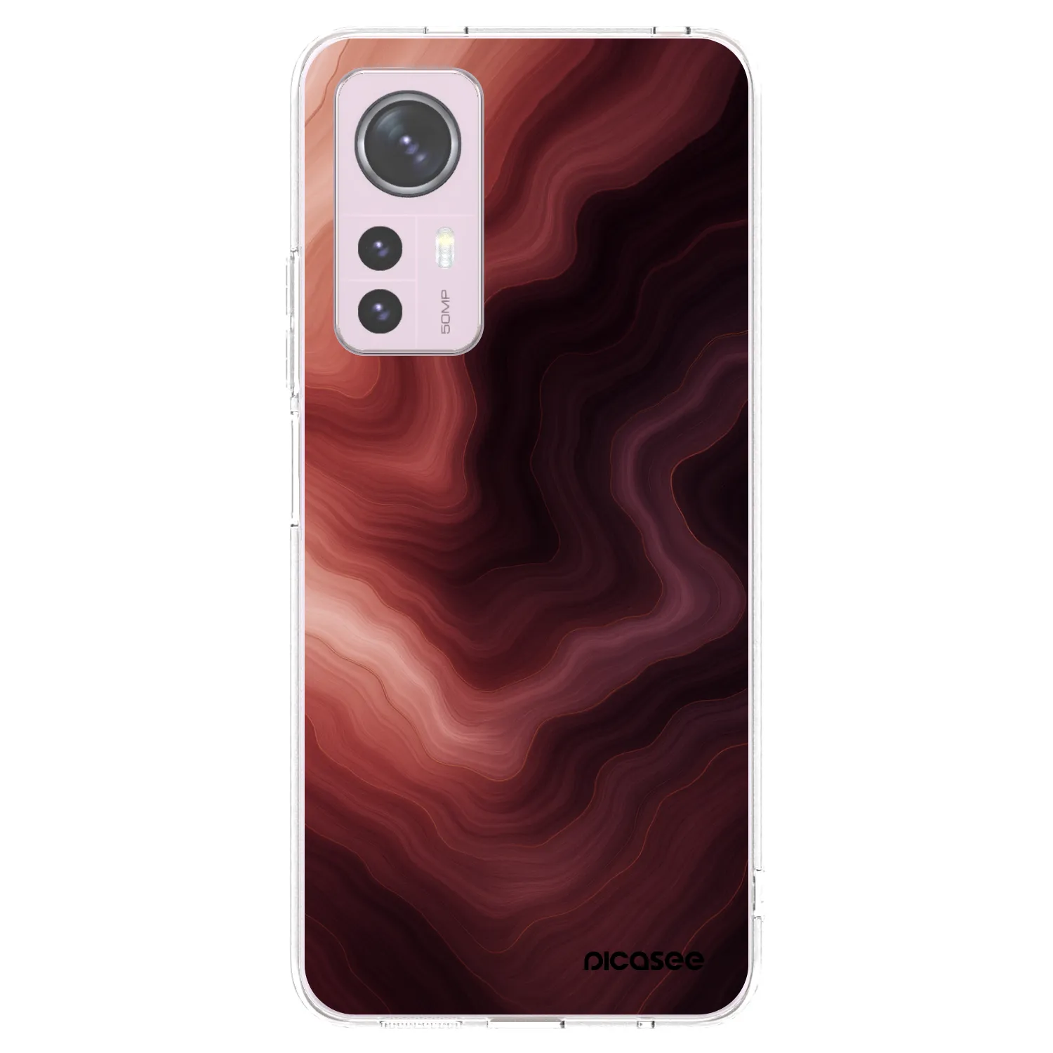 Picasee silikonowe przeźroczyste etui na Xiaomi 12 - Rouge
