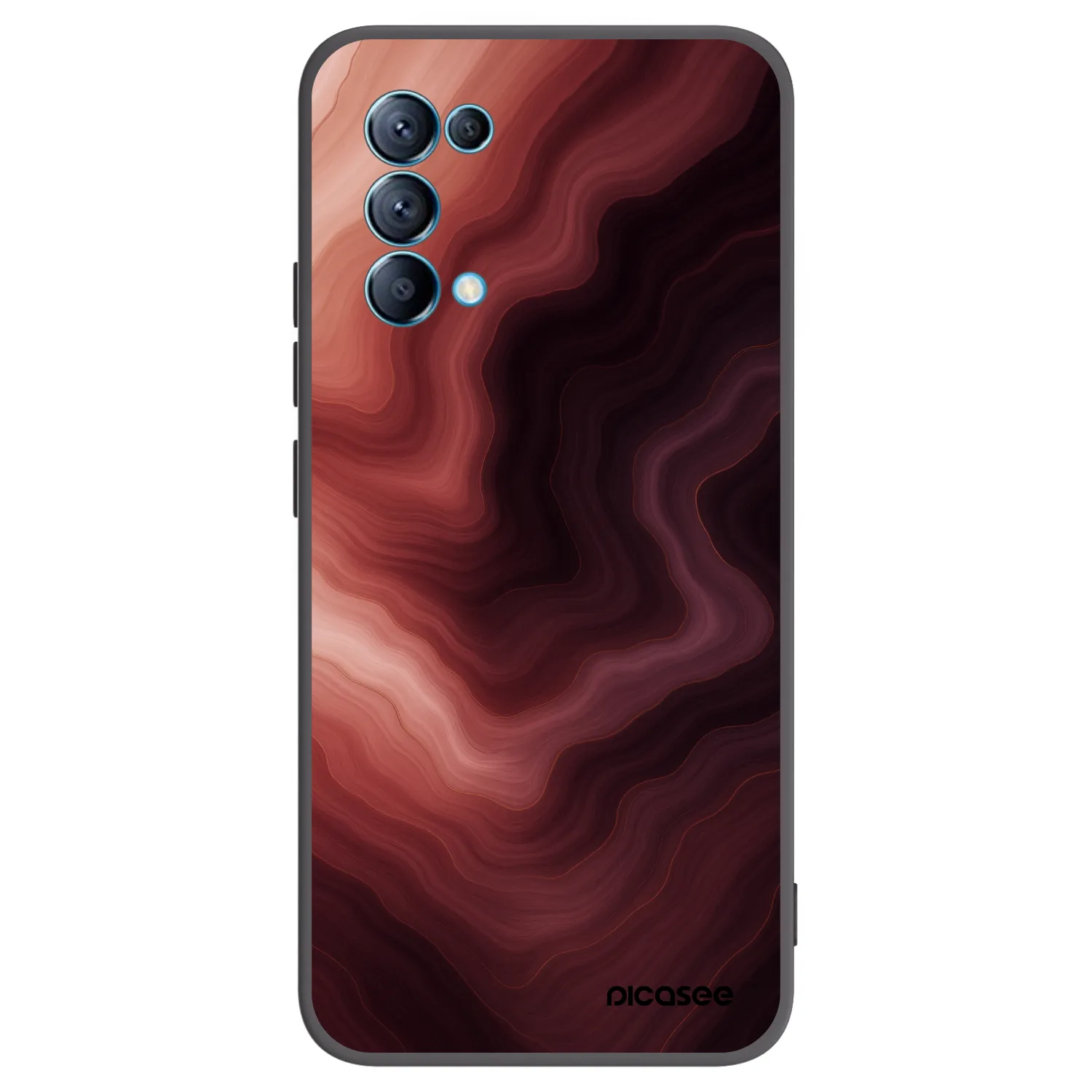 Picasee silikonowe czarne etui na OPPO Reno 5 5G - Rouge