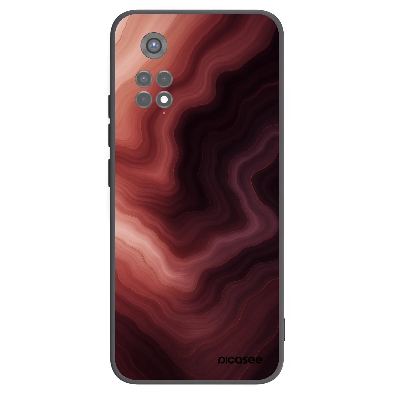 Picasee silikonowe czarne etui na Xiaomi Redmi Note 11S 5G - Rouge