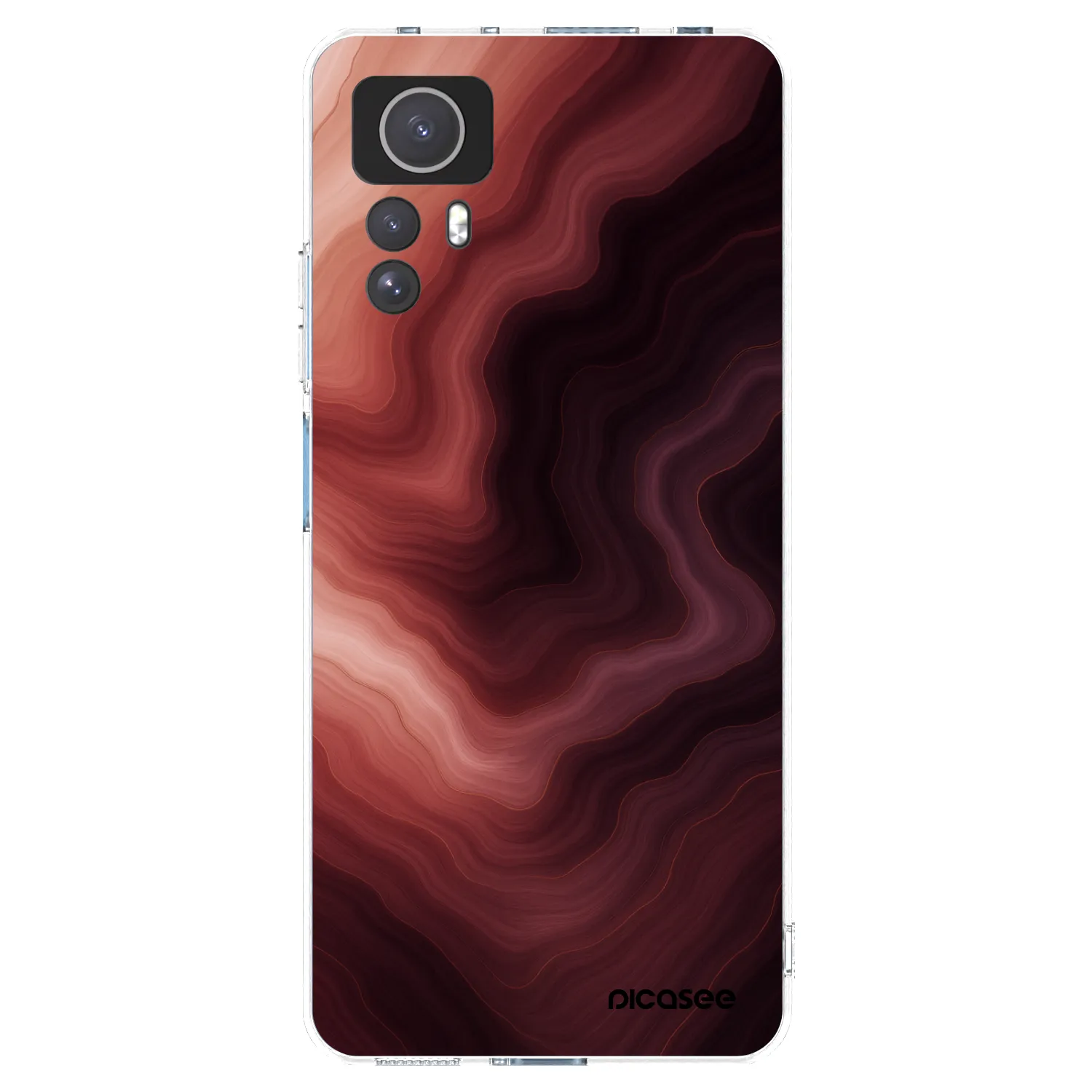 Picasee silikonowe przeźroczyste etui na Xiaomi Redmi Note 12S - Rouge