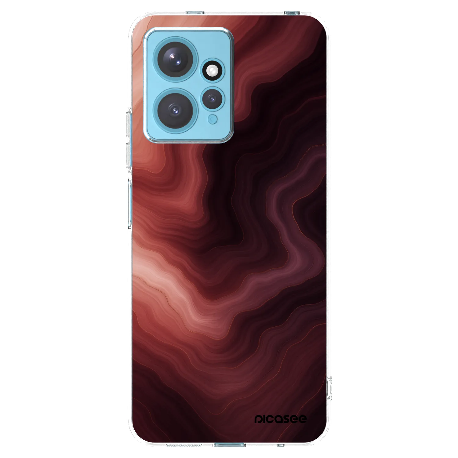 Picasee silikonowe przeźroczyste etui na Xiaomi Redmi Note 12 4G - Rouge