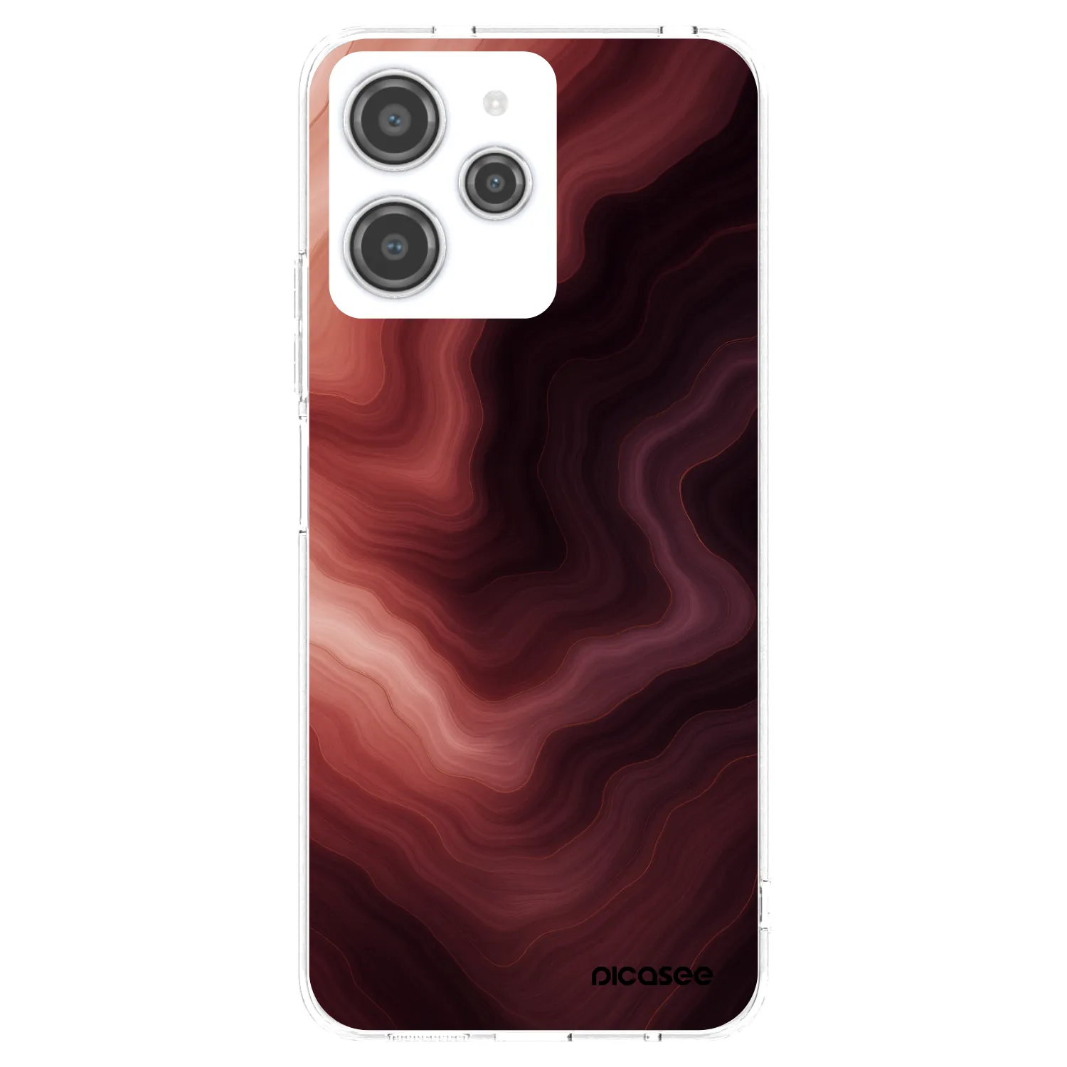 Picasee silikonowe przeźroczyste etui na Xiaomi Redmi 12 4G - Rouge