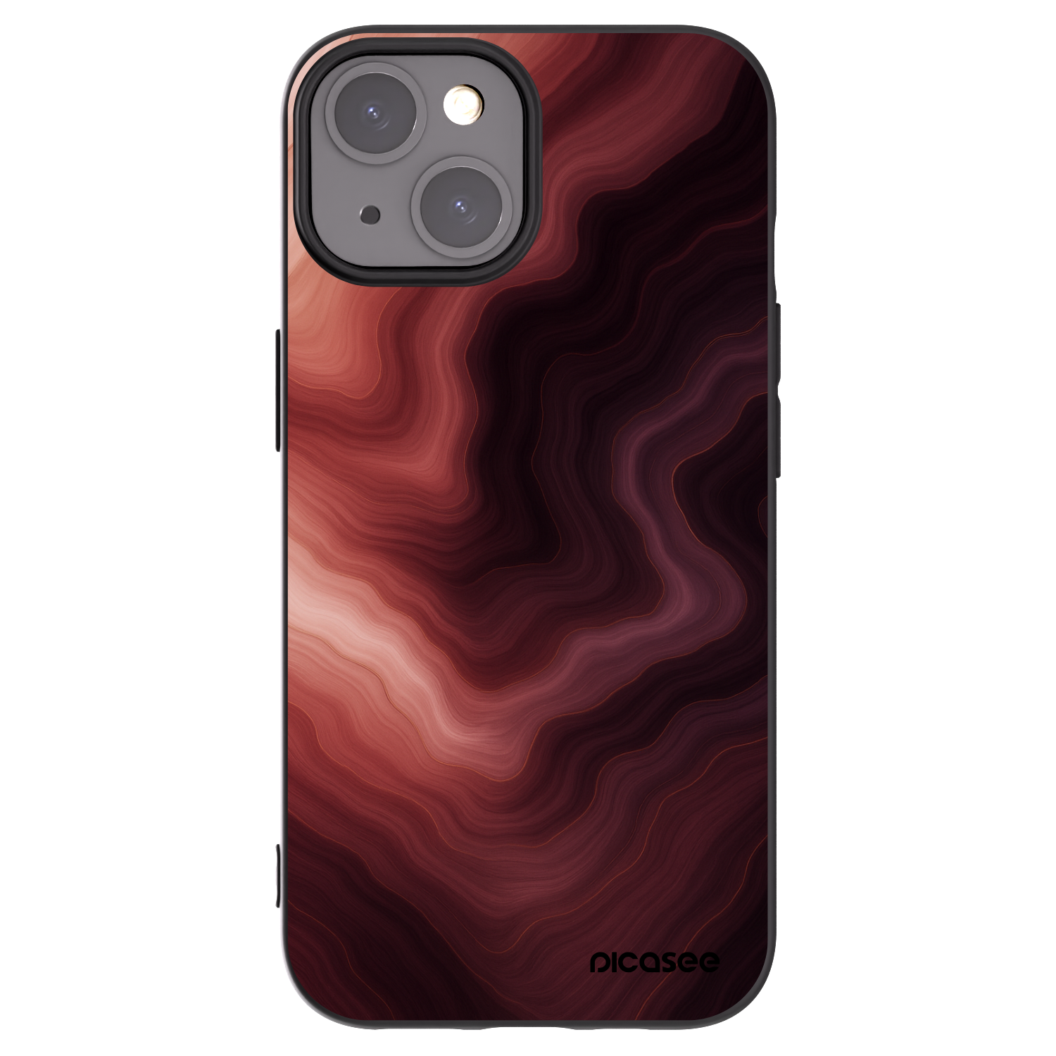 Picasee silikonowe czarne etui na Apple iPhone 15 - Rouge