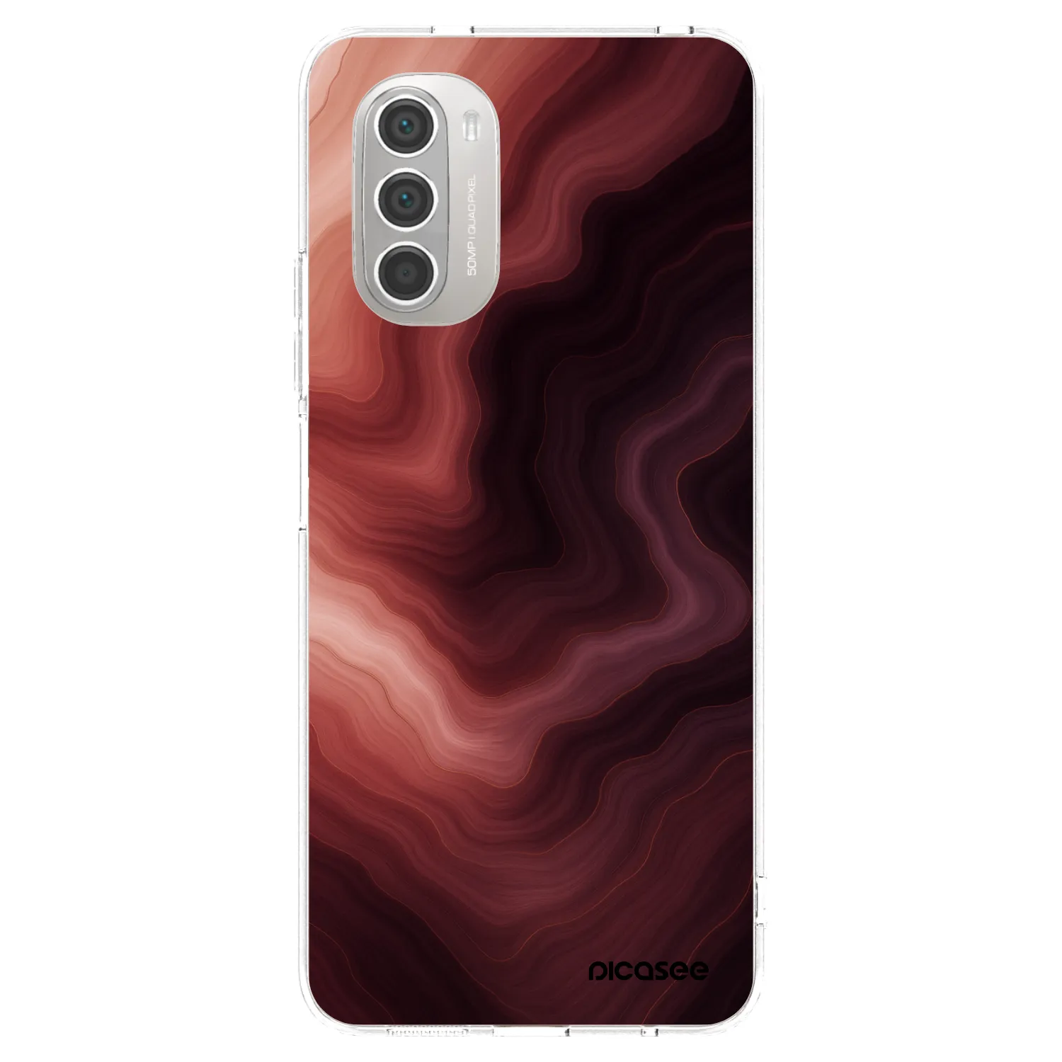 Picasee silikonowe przeźroczyste etui na Motorola Moto G51 - Rouge