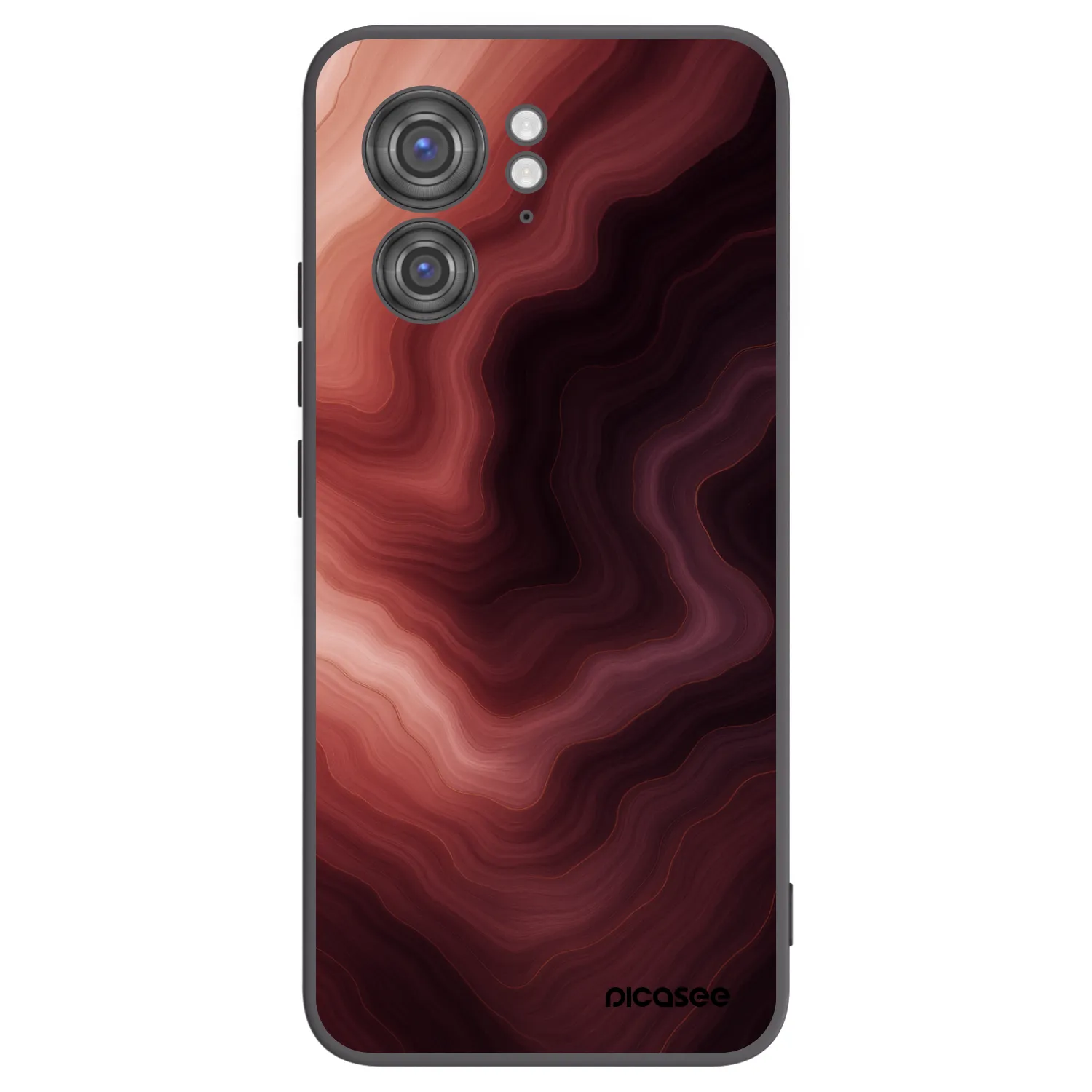 Picasee silikonowe czarne etui na Motorola Edge 40 - Rouge