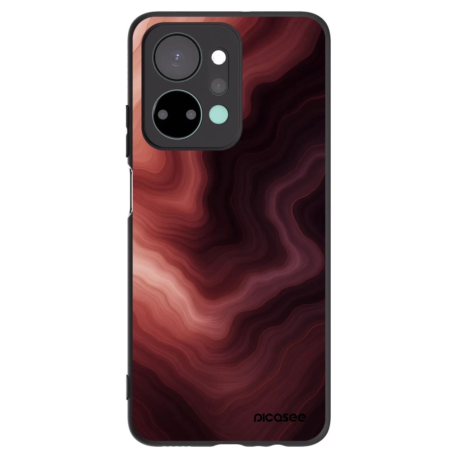 Picasee silikonowe czarne etui na Honor X7a - Rouge