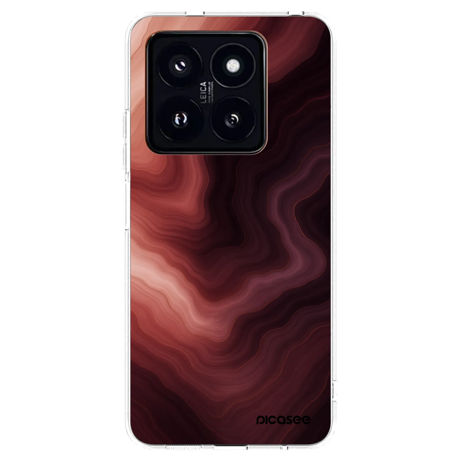 Picasee silikonowe przeźroczyste etui na Xiaomi 14 Pro - Rouge