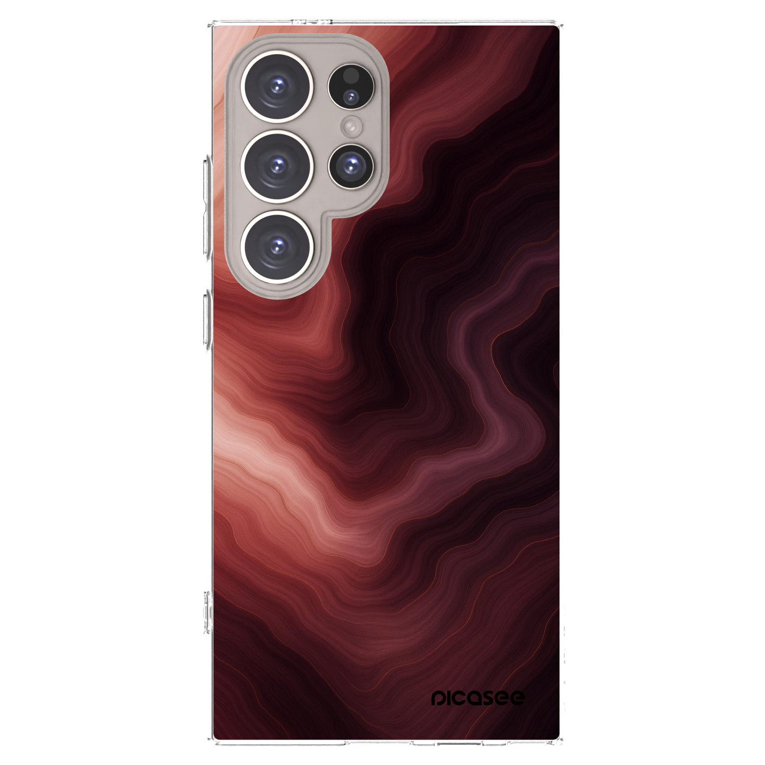 Picasee silikonowe przeźroczyste etui na Samsung Galaxy S24 Ultra S928B 5G - Rouge